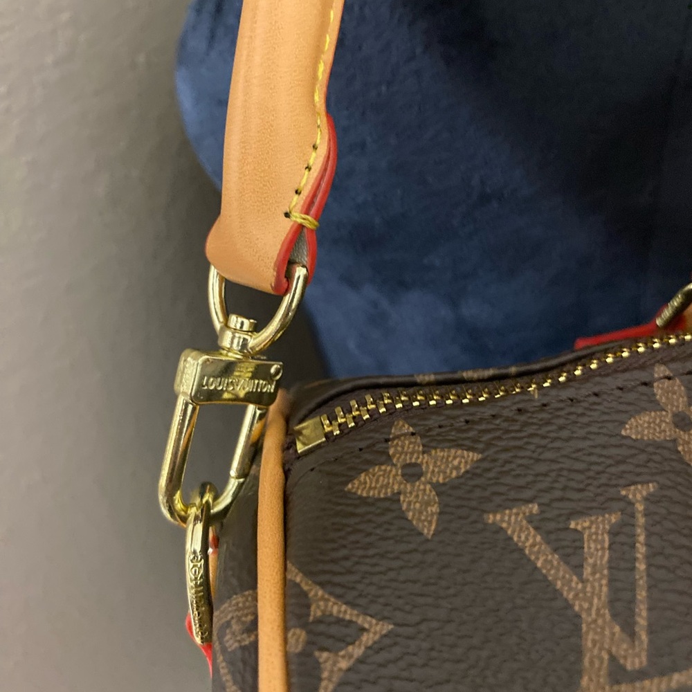 Fashion Bag Monogram Speedy-Style Brown Canvas Top-Handle Bag - Picture 13 of 16